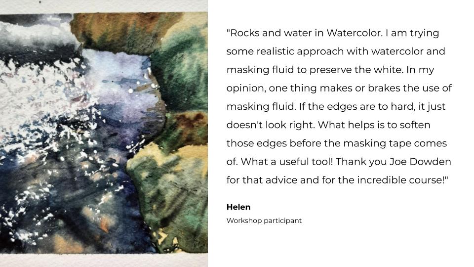 How To Paint Water in Watercolour : Book By Joe Dowden